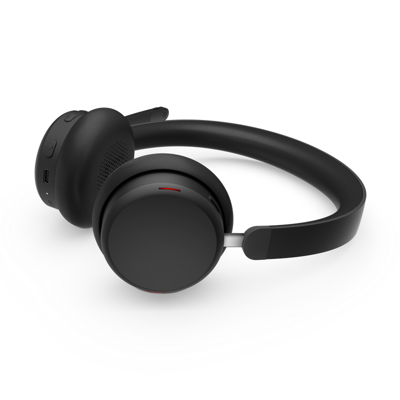 Wireless Headset Lenovo 6550(USB-A,Teams), 40mm, 20Hz-20kHz, 115±2.5 dB, 32Ohm, up 60h, Mic 1xUnidir.+4xOmnidir., AI-powered ENC, 165g., BT 5.3, Black