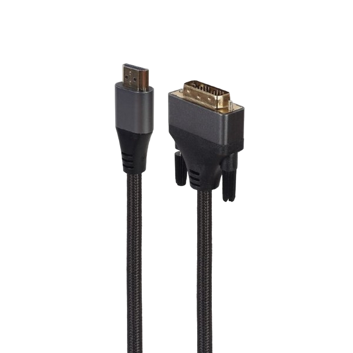 Cable HDMI to DVI 4K, 1.8m Cablexpert, male-male, GOLD, Blister retail, CC-HDMI-DVI-4K-6