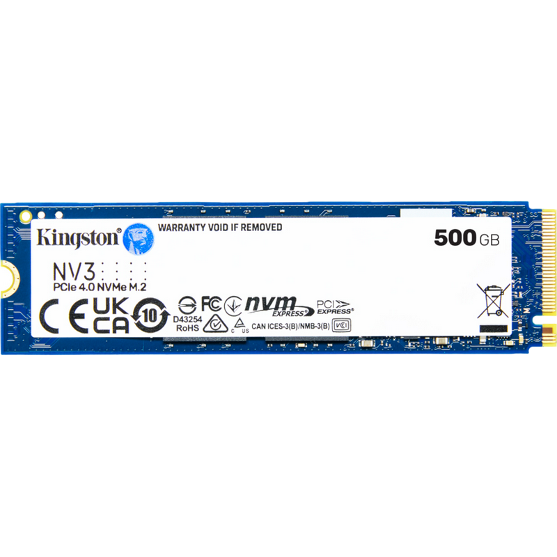 .M.2 NVMe SSD 500GB Kingston NV3 [PCIe 4.0 x4, R/W:5000/3000MB/s, 160TBW, 3D-NAND]