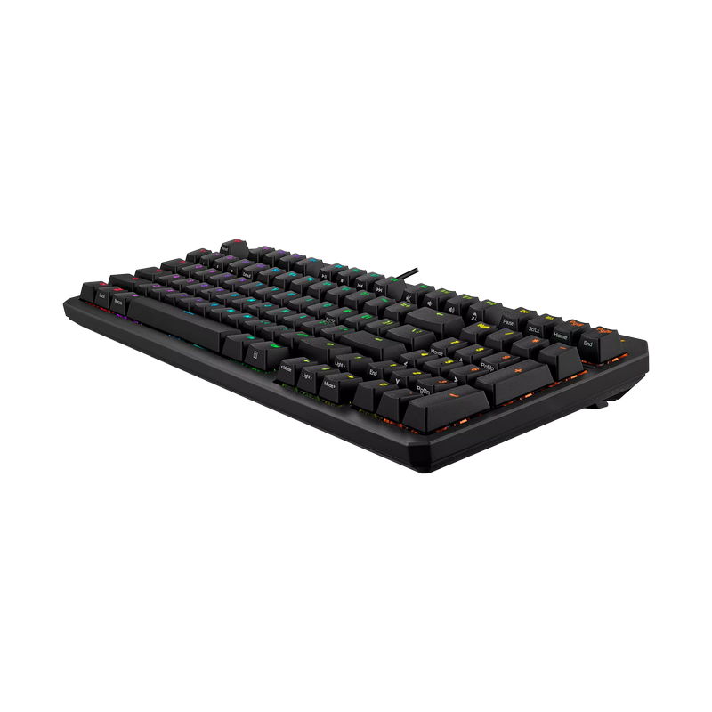 Gaming Keyboard Asus TUF Gaming K3 Gen II, Mechanical, Opt. SW, 97-key layout, IP57, Dampening Foam, Macro, RGB, 2m, USB, EN/RU, Black