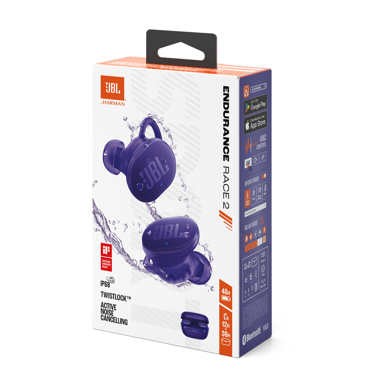 True Wireless JBL Endurance Race 2, Purple