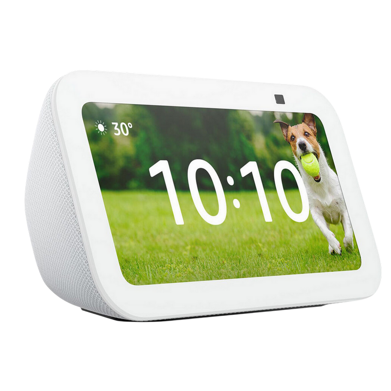 Amazon Echo Show 5 (3rd Gen) Smart Display and Alarm Clock, Glacier White