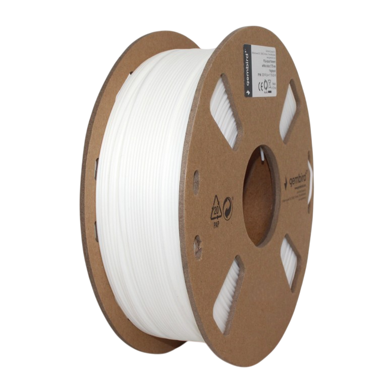 PLA+ 1.75 mm, Silver Filament, 1 kg, Gembird 3DP-PLA+1.75-02-W