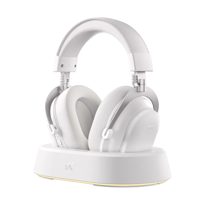 Gaming Wireless Headset MCHOSE V9 Turbo, Icy White