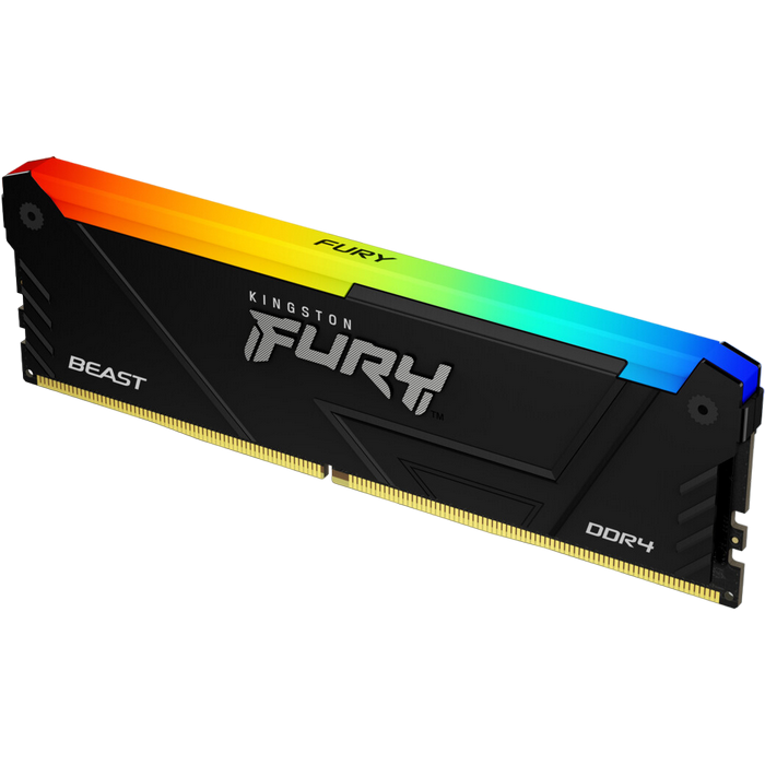 .8GB DDR4-3200MHz Kingston FURY Beast RGB (KF432C16BB2A/8), CL16-18-18, 1.35V, Intel XMP 2.0, Black