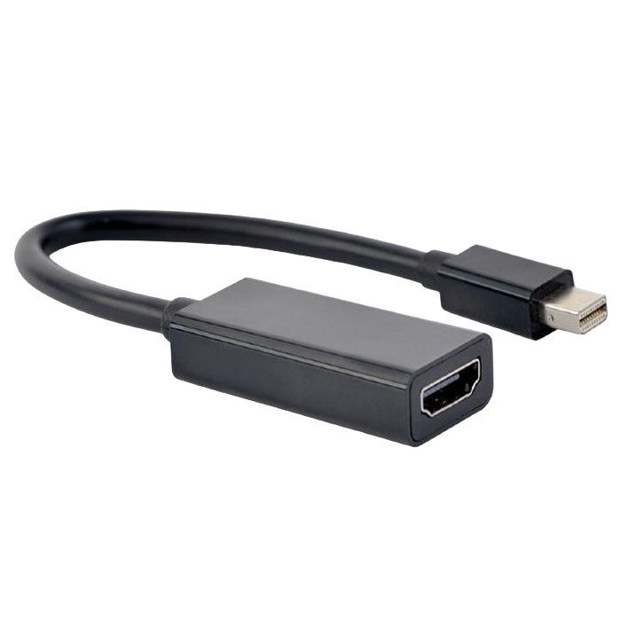 Adapter DP mini M to HDMI F, Black Cablexpert "A-mDPM-HDMIF-02", mini Display port male to HDMI fem
