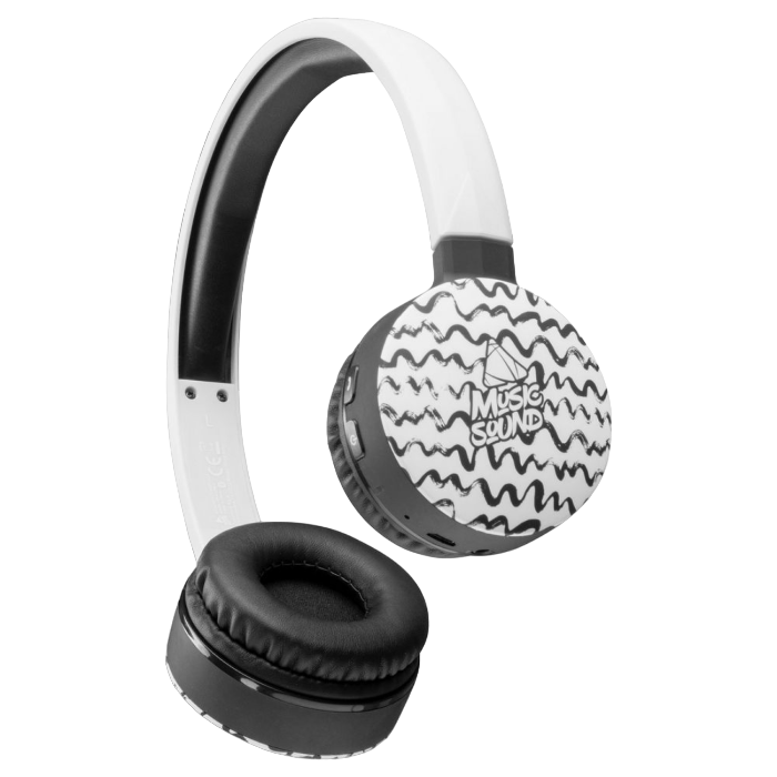 Bluetooth headset, Cellular MUSICSOUND, White/Black Waves