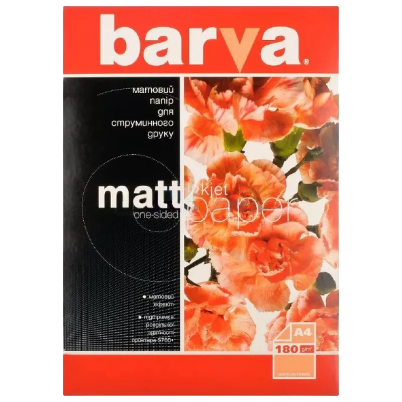 A4 180g 50p Matt Inkjet Photo Paper Barva