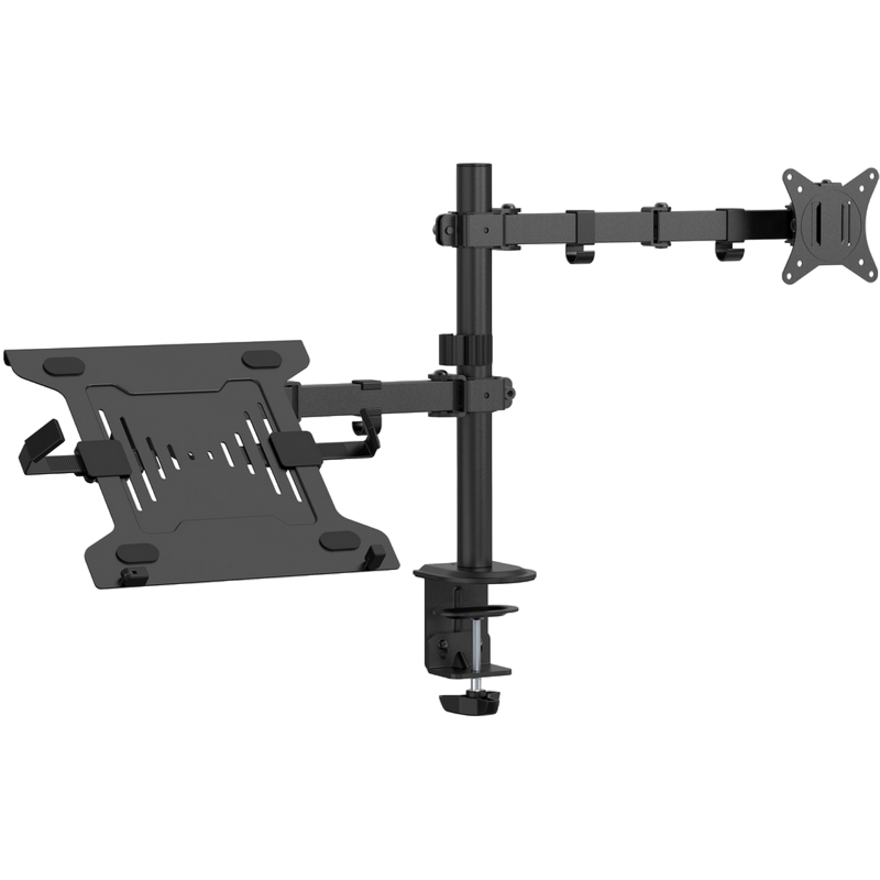 Table/desk 1-display & notebook mounting "MA-DA-03" Gembird (rotate,tilt,swivel),17”-32”,up to 9 kg,VESA:75x75,100x100