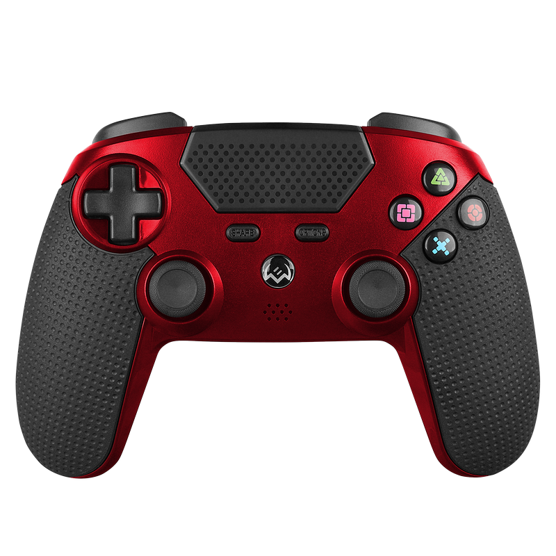 Wireless Gamepad SVEN GC-4040, 4 axes, D-Pad, 2 mini joysticks, 11 buttons, Vibration feedback, Touchpad, Gyroscope, 500mAh, 3.5mm, BT, Black/Red