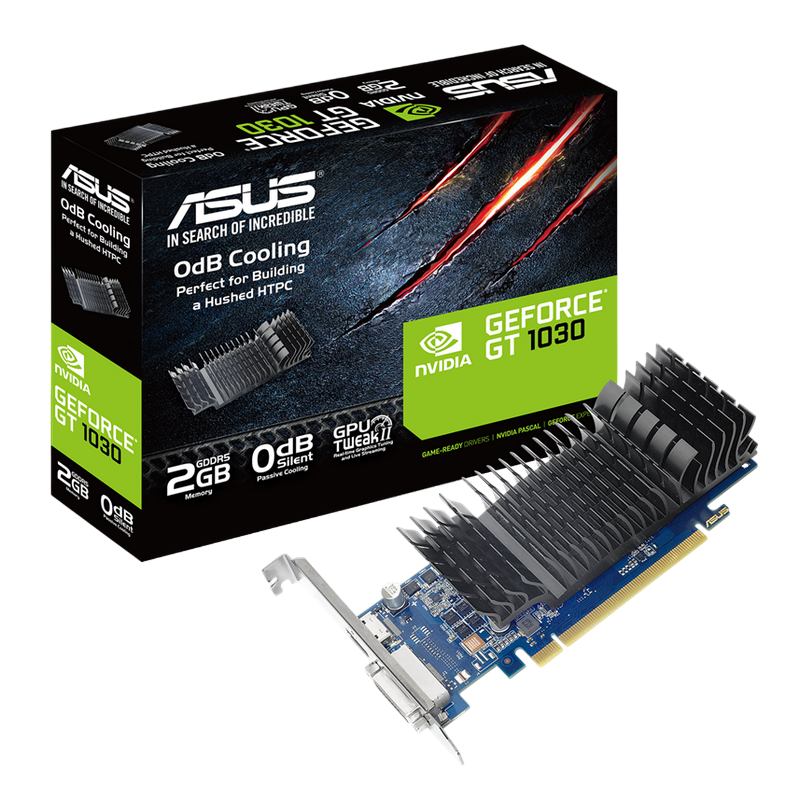 VGA ASUS GT1030 2GB GDDR5 Silent Low Profile (GT1030-SL-2G-BRK)