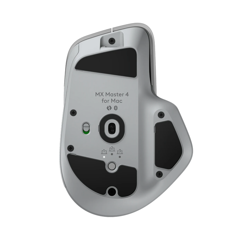 Wireless Mouse Logitech MX Master 4 for Mac, 200-8000 dpi, 8 buttons, Ergonomic, 150g, 650mAh, Bolt, BT, White