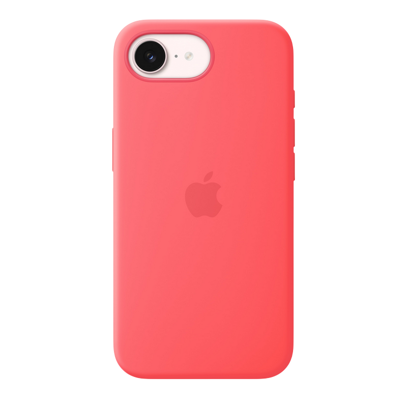 iPhone 17e Silicone Case with MagSafe- Bright Guava, ModelA3646