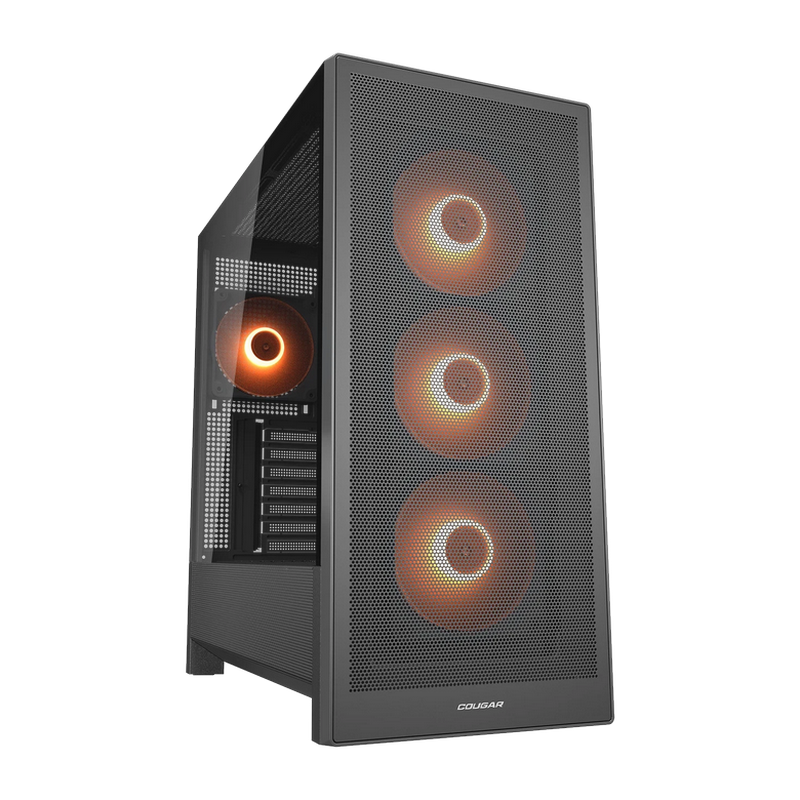 Case ATX Cougar MX230 RGB w/o PSU 3x120front 1x120rear ARGB, Tempered Glass 1xTypeC 3xUSB3.0 2x2.5" 2x3.5", Black