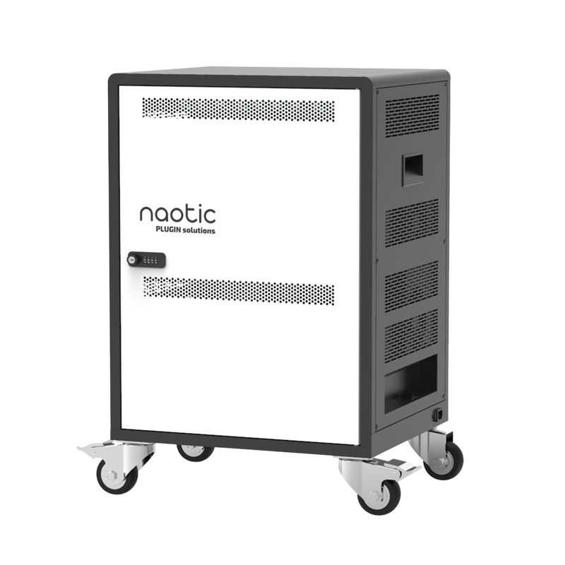 Naotic Charging Cabinet 20 Devices (Tablets, Notebooks), 20 USB-A ports/20 USB-C ports, 3 points lock, 4 wheels+brakes, Surge&Overvoltage Protection