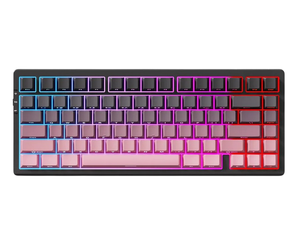 Gaming Wireless Keyboard MCHOSE G75 Pro, Mechanical, 75% Layout, Matcha Latte SW V2, PBT Double Shot, Cherry Profile, 8000mAh, EN, Black Pink