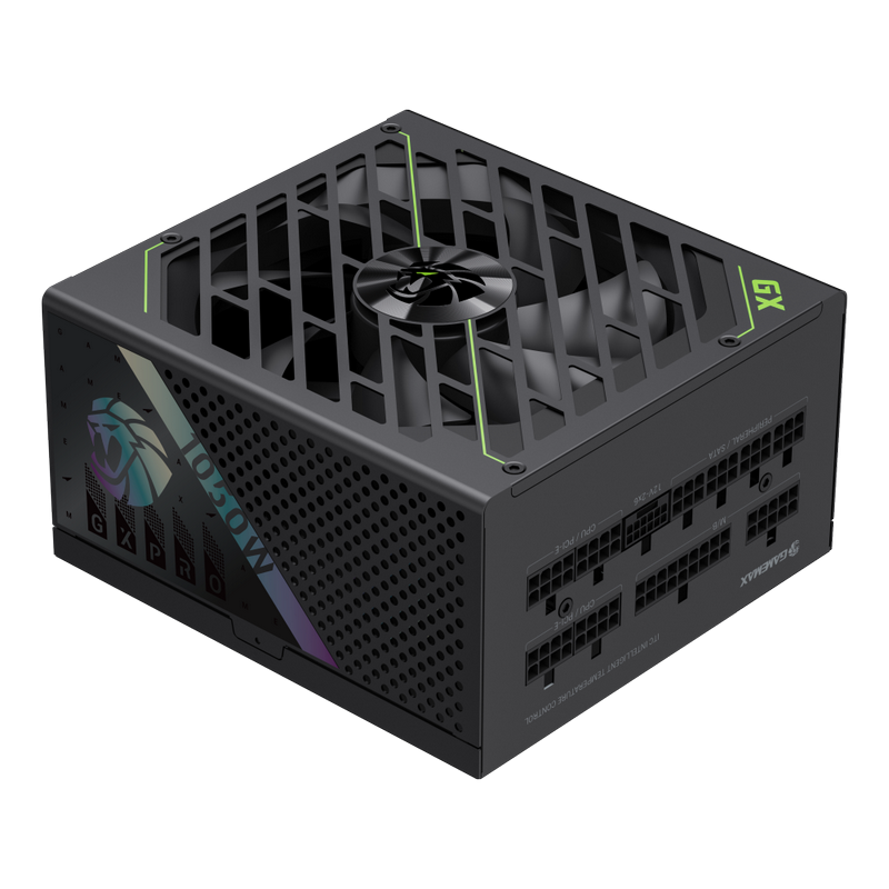 Power Supply ATX 1050W GAMEMAX GX-1050G PRO, 80+ Gold, 135mm, Active PFC, LLC+DC/DC, ATX 3.1, PCIe5.1, Full Modular, Black
