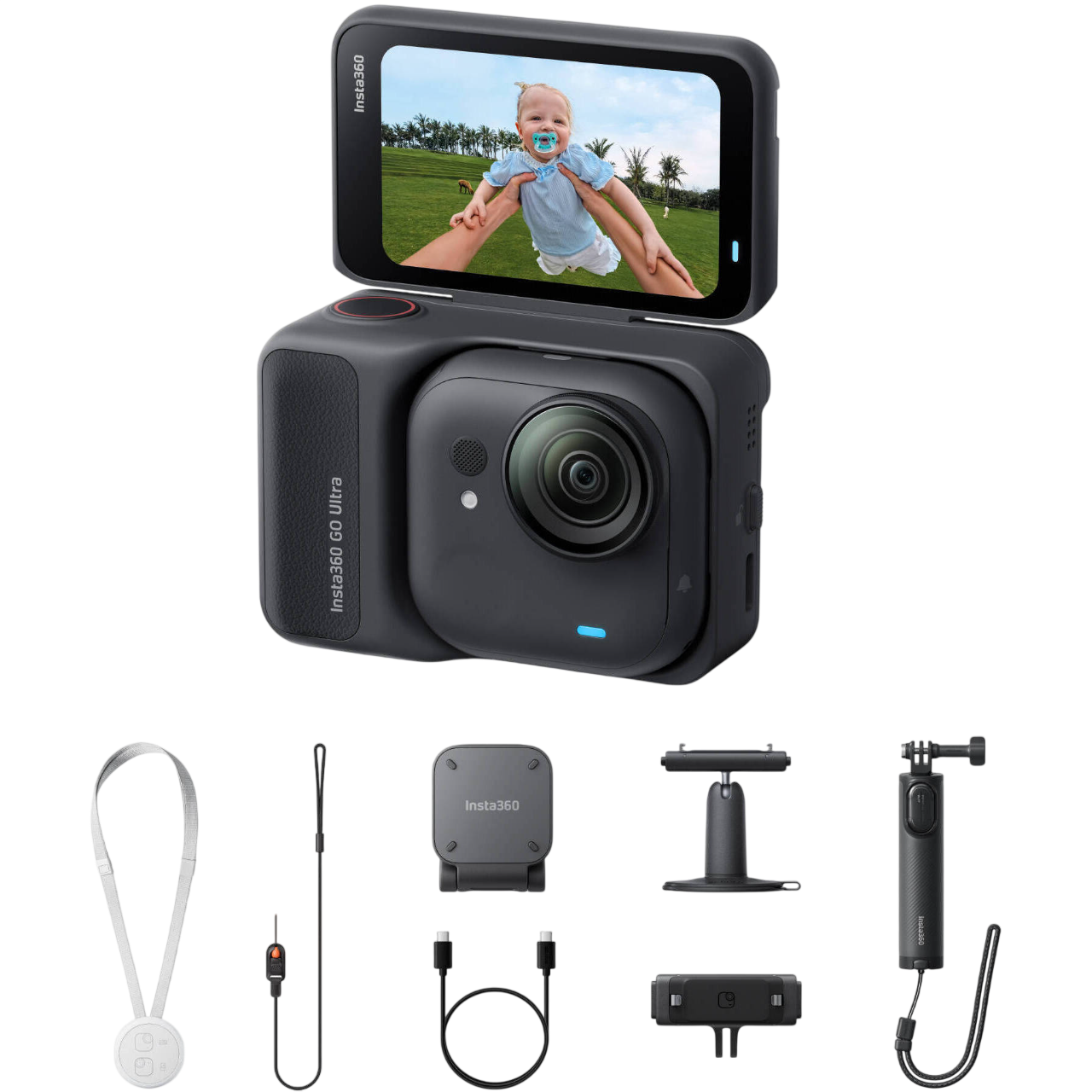Camera Action Insta360 GO Ultra Creator Bundle, Midnight Black