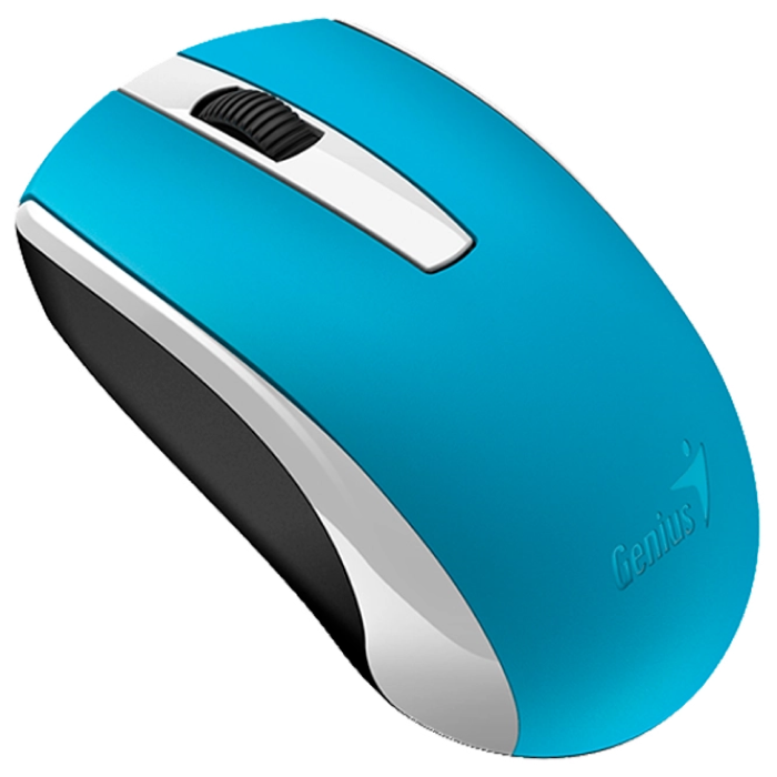 Wireless Mouse Genius ECO-8100, 1200 dpi, 3 buttons, Ambidextrous, 81g, BlueEye, Rechargeable, 2.4Ghz, Blue