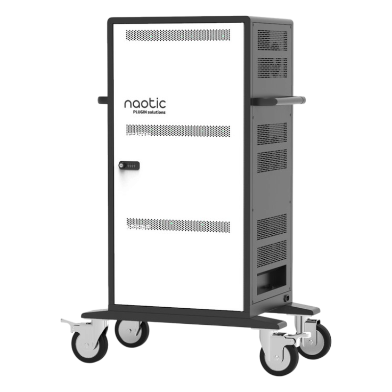Naotic Charging Cabinet 30 Devices (Tablets, Notebooks), 30 USB-A ports/30 USB-C ports, 3 points lock, 4 wheels+brakes, Surge&Overvoltage Protection