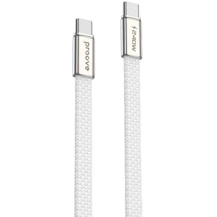 Cablu Type-C (Type-C), Proove Airline Line 240W (1.5m), White