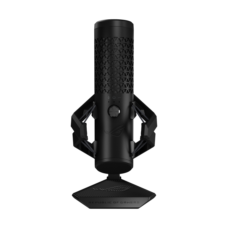 Microphones Asus ROG Carnyx, 25mm Condenser Microphone, Cardioid, 120db, -37db, 192 kHz, 24bit, RGB, Built-in pop filter, Control knob, USB, Black