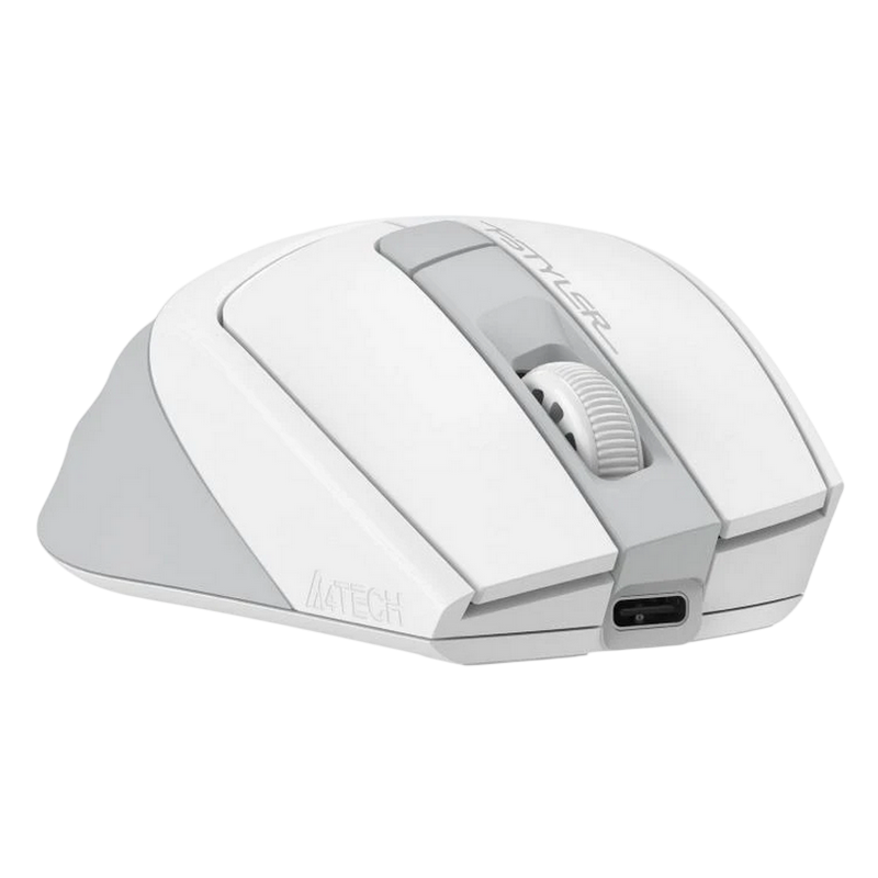 Wireless Mouse A4Tech FG35CS Plus, Fstyler 2.4G Rechargeable With Silent Button , White