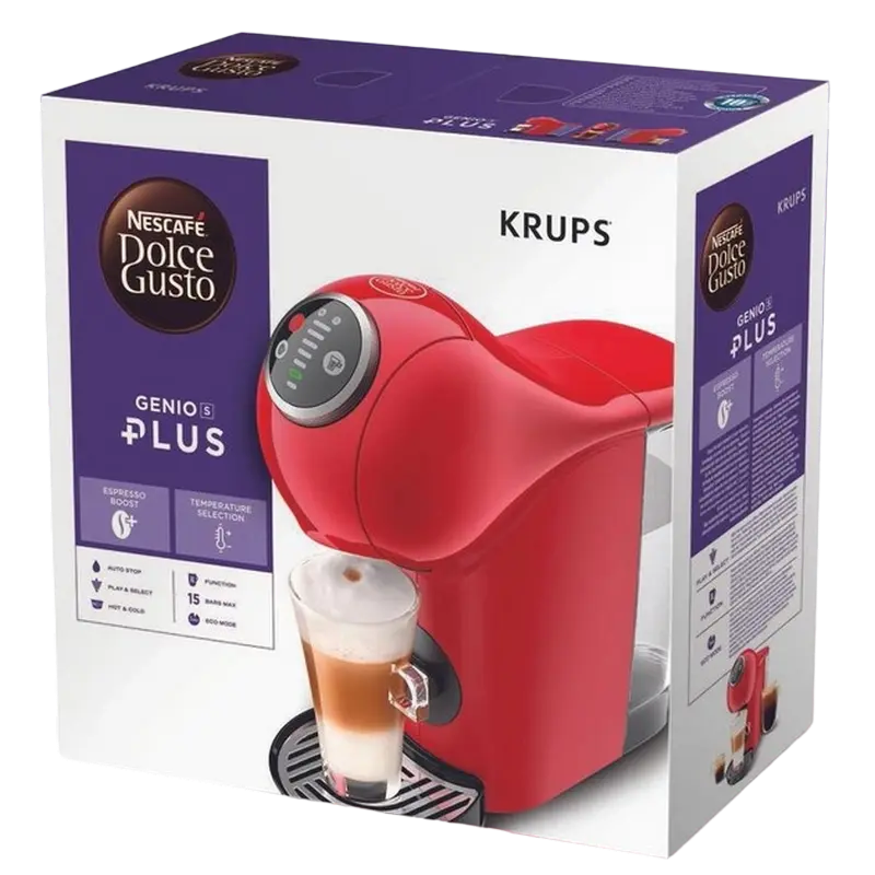 Capsule Coffee Maker Espresso Krups KP340510 + Cadou Cafea Nescafe Dolce Gusto (4 buc.)