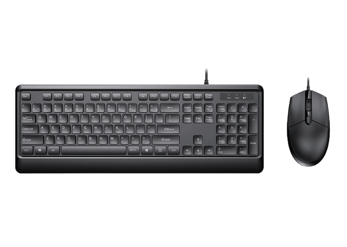 Keyboard & Mouse Sohoo KM102, Laser Engraving, Ultra-thin, 1200 dpi, 4 buttons, 1.8m, USB, EN/RU, Black