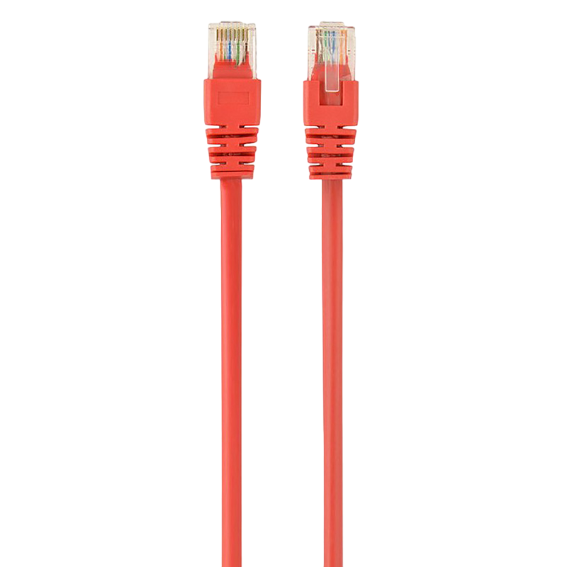 0.25m, Patch Cord Red, PP12-0.25M/R, Cat.5E, Cablexpert, molded strain relief 50u" plugs