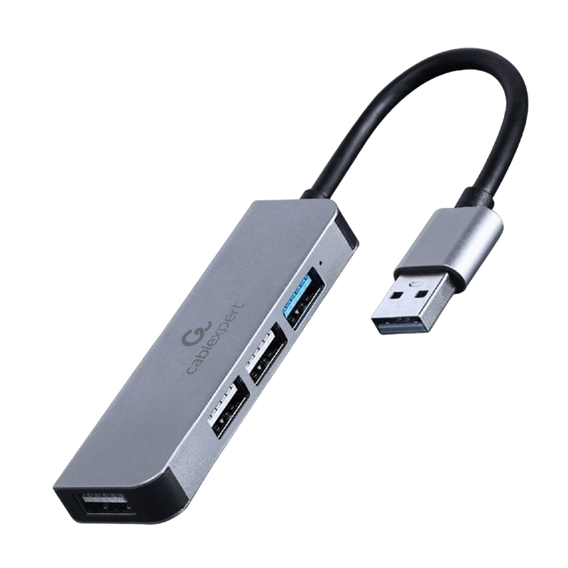 USB 3.0 Hub 4-port: 3*USB2.0/1*USB3.1, Gembird "UHB-CM-U3P1U2P3-01", Silver