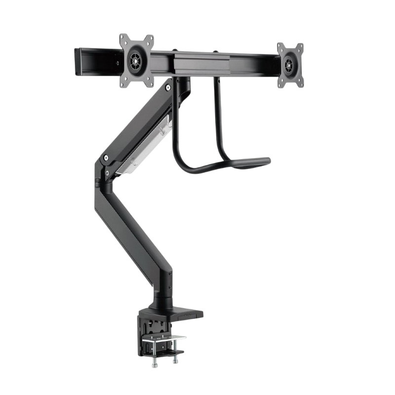 Table/desk 2-display mounting "MA-DA2-04" Gembird, (rotate,tilt,swivel), 17”-32”,up to 8 kg,VESA:75x75,100x100