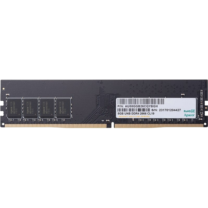 .8GB DDR4- 2666MHz Apacer PC21300, CL19, 288pin DIMM 1.2V