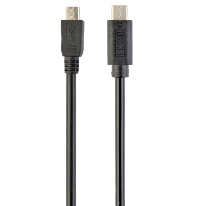 Cable Type-C/microUSB2.0, CM/BM, 1.0 m, Cablexpert, Black, CCP-USB2-mBMCM-1M