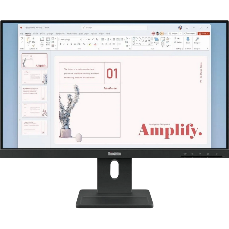23.8" LENOVO ThinkVision E24-40,Black,IPS,1920x1080 100Hz,4ms, 250cd, CR1300:1,D-Sub+HDMI+DP+USB,Spkrs,Pivot