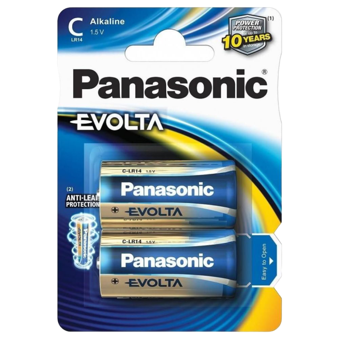 C size Panasonic "EVOLTA" 1.5V, Alkaline, Blister*2, LR14EG/2B