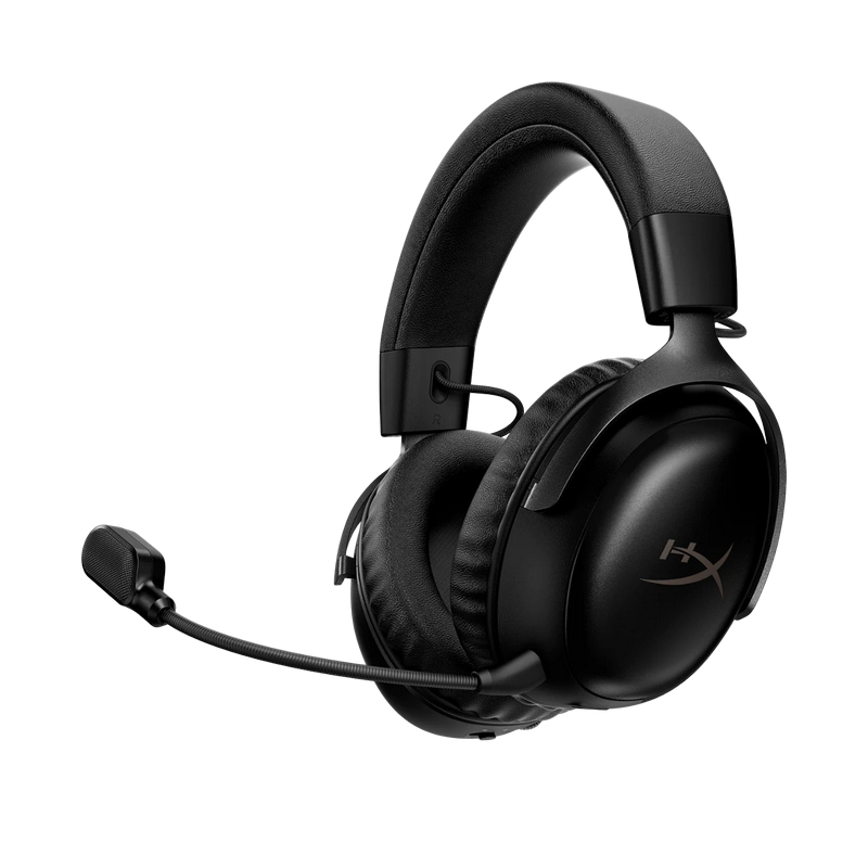 Gaming Wireless Headset HyperX Cloud III S, 53mm driver, 20-20k Hz, 64 Ohm, 112db, 346g, 120h, DTS, On-earcup control, Detachable Mic, 2.4Ghz, Black