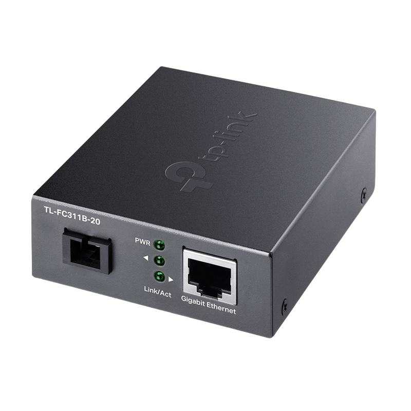 1000MB RJ45 to 1000M SC fiber Converter FC311B-20, Send: 1310nm, Receive: 1550nm, Up to 20km