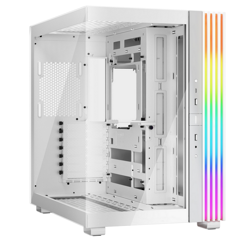 Case ATX be quiet! Ligh Base 600 DX, w/o PSU, ARGB strips & Hub, Front & Side Tempered Glass, DF, VGA holder, USB-C, 2xUSB3.2, 1x3.5", 2x2.5", White