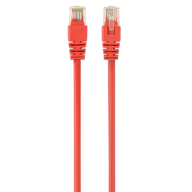 0.5m, Patch Cord Red, PP12-0.5M/R, Cat.5E, Cablexpert, molded strain relief 50u" plugs