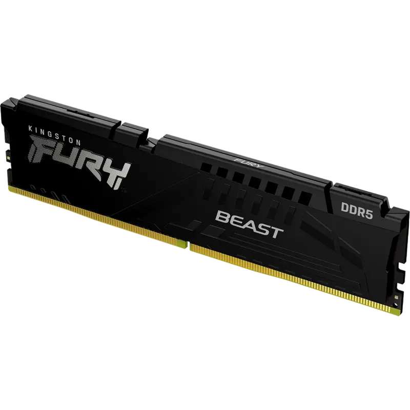 32GB DDR5-6400MHz Kingston FURY Beast (Kit of 2x16GB) (KF564C32BBEK2-32), CL32-39-39, 1.4V, AMD EXPO 1.0/Intel XMP 3.0, Black