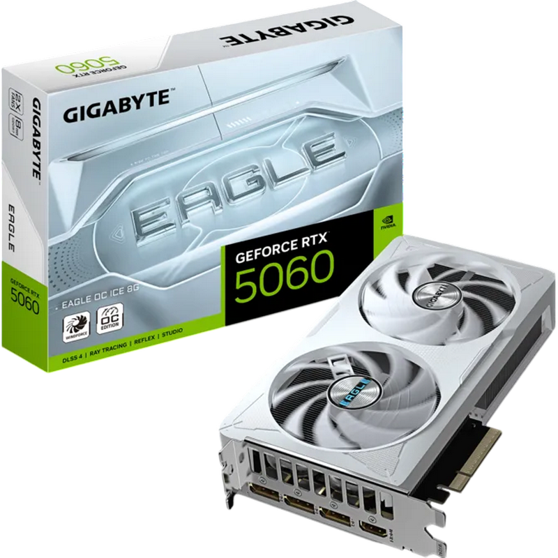 VGA Gigabyte RTX5060 8GB GDDR7 Eagle OC ICE (GV-N5060EAGLEOC ICE-8GD)