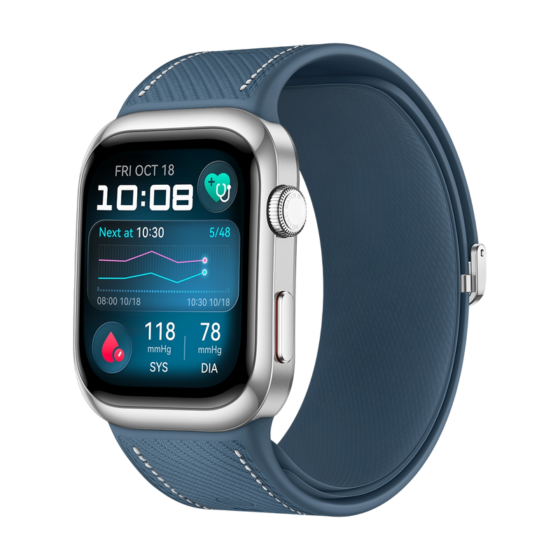 Huawei Watch D2 Blue Aluminum Alloy Case with Composite Leather Strap