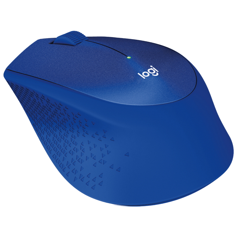 Wireless Mouse Logitech M330 Silent Plus, 1000 dpi, 3 buttons, Ergonomic, 78g., 1xAA, 2,4Ghz, Blue