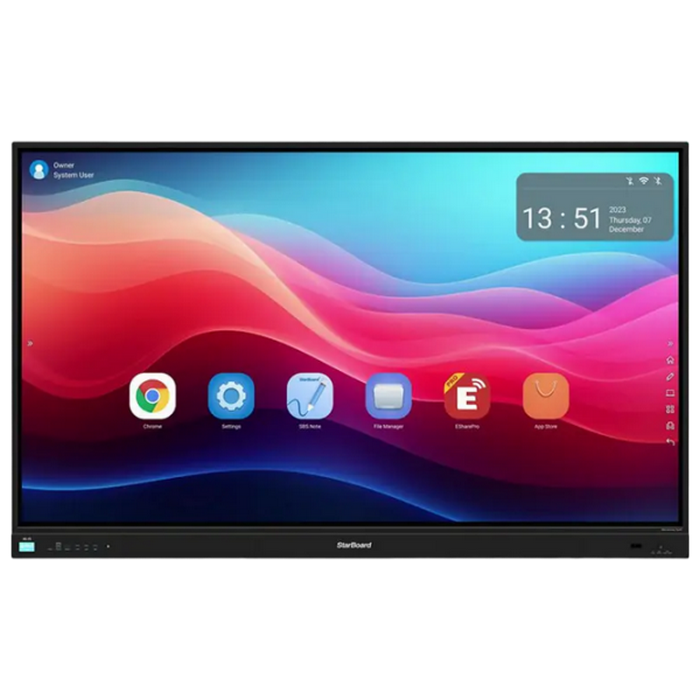 Interactive Display StarBoard IFPD-YL7X-86 4K MB311D2, Android 14 (Up to Android 16), 16+256G EDLA