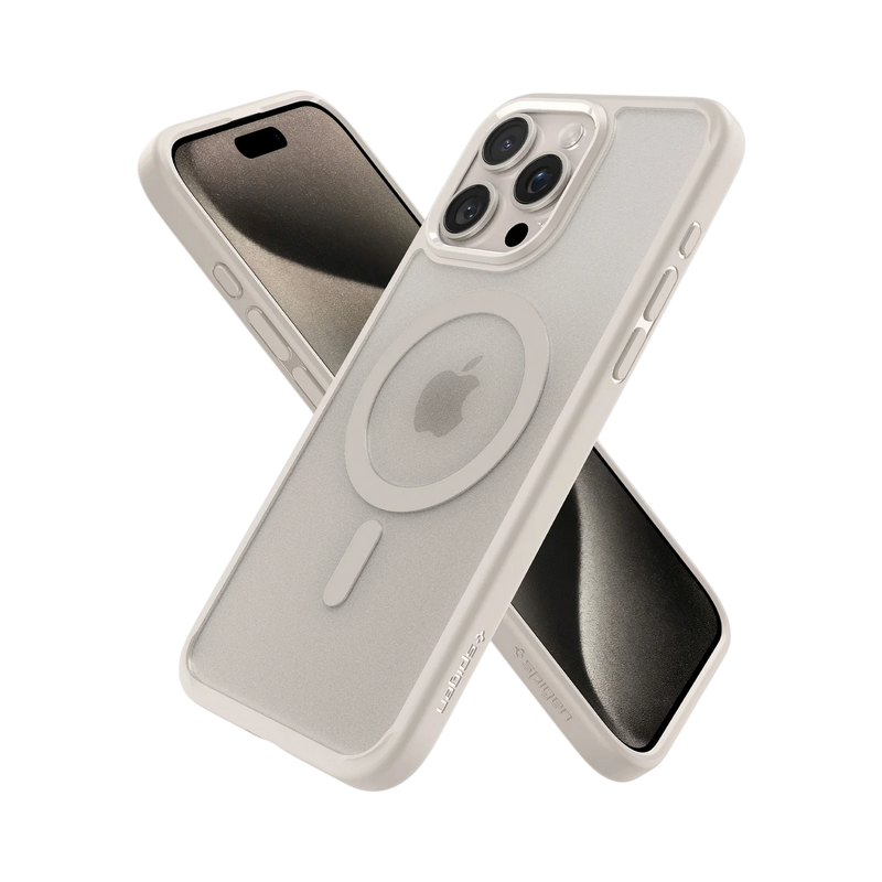 Spigen iPhone 15 Pro, Ultra Hybrid Mag Magsafe, Frost Natural Titanium