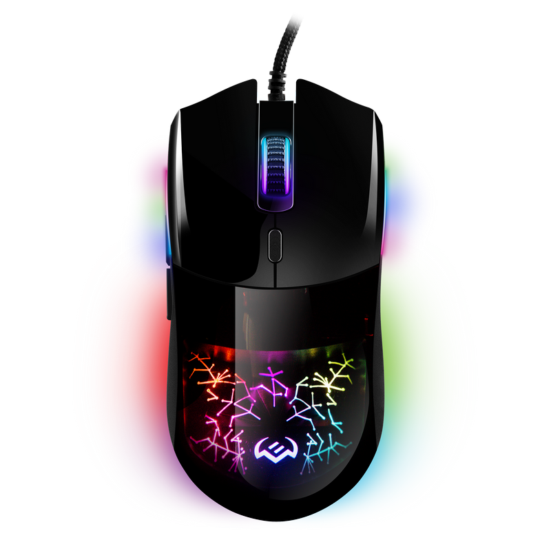 Gaming Mouse SVEN RX-G800, 200-7200 dpi, 6 buttons, 135g., Ambidextrous, Programmable, Built-in memory, RGB, 1.8m, USB, Black