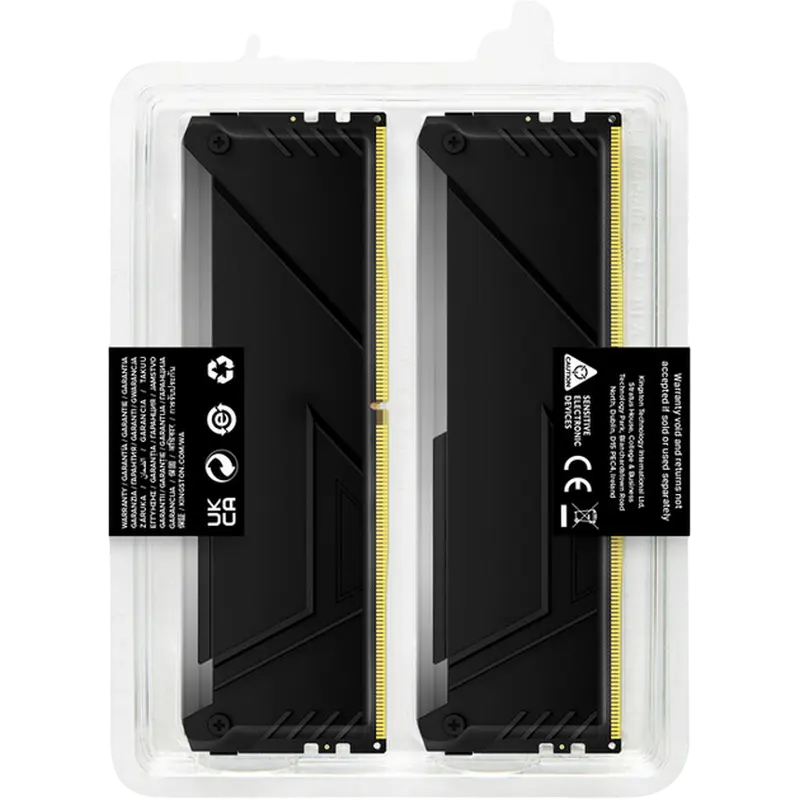 32GB DDR4-3200MHz Kingston FURY Beast RGB (Kit of 2x16GB) (KF432C16BB12AK2/32WP), CL16-18-18, 1.35V