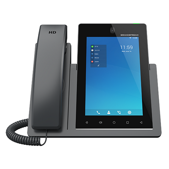 Grandstream GXV3470 Video, 16 SIP, 16 Lines, Android, 7" IPS Touch Screen, PoE, Wi-Fi 6, Black