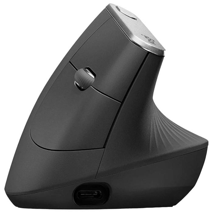 Wireless Mouse Logitech MX Vertical, 400-4000 dpi, 6 buttons, Ergonomic, 135g., 57° tilt, , 240mAh, Unifying, 2.4Ghz+BT, Graphite